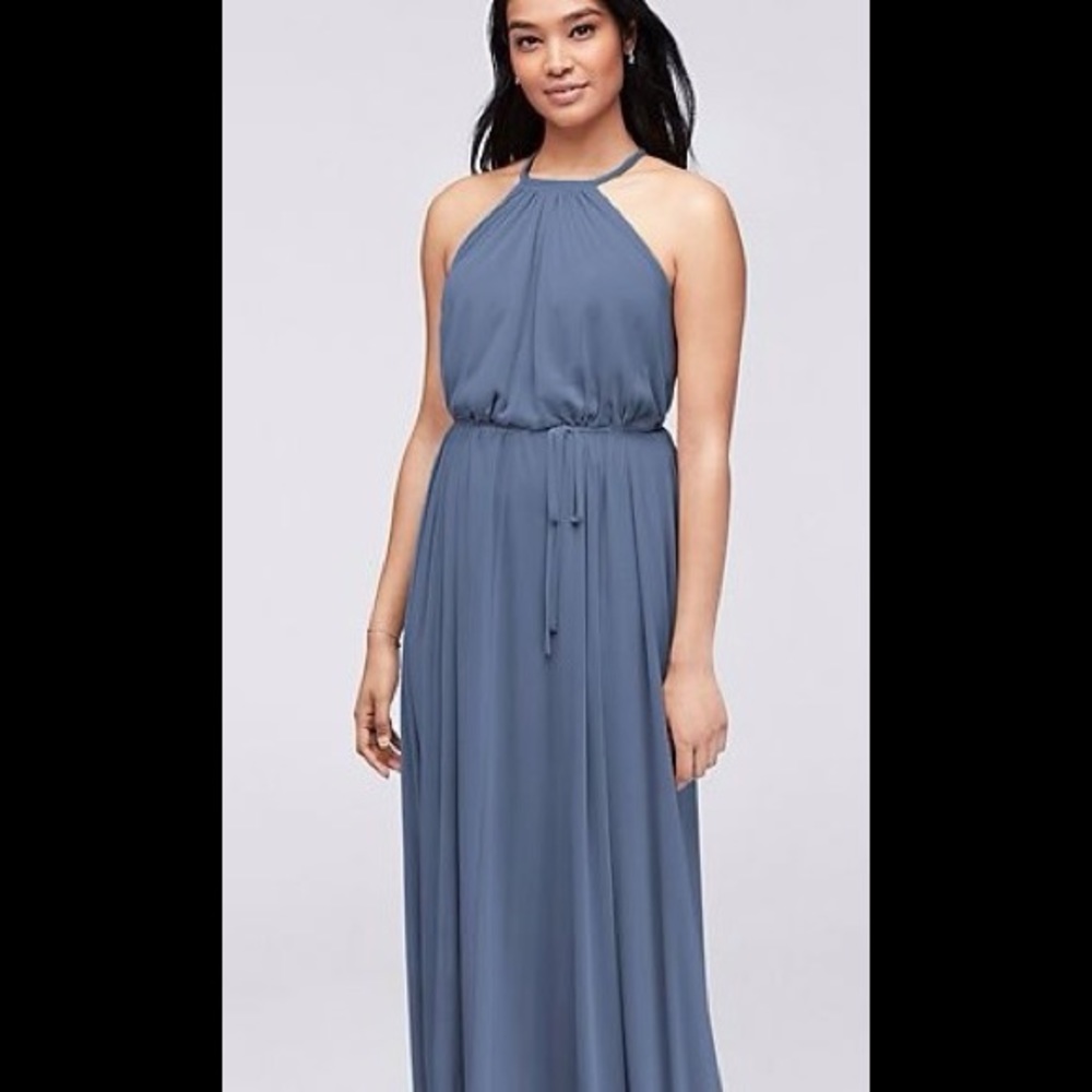 David’s Bridal Bridesmaid Dress- Blue Steel